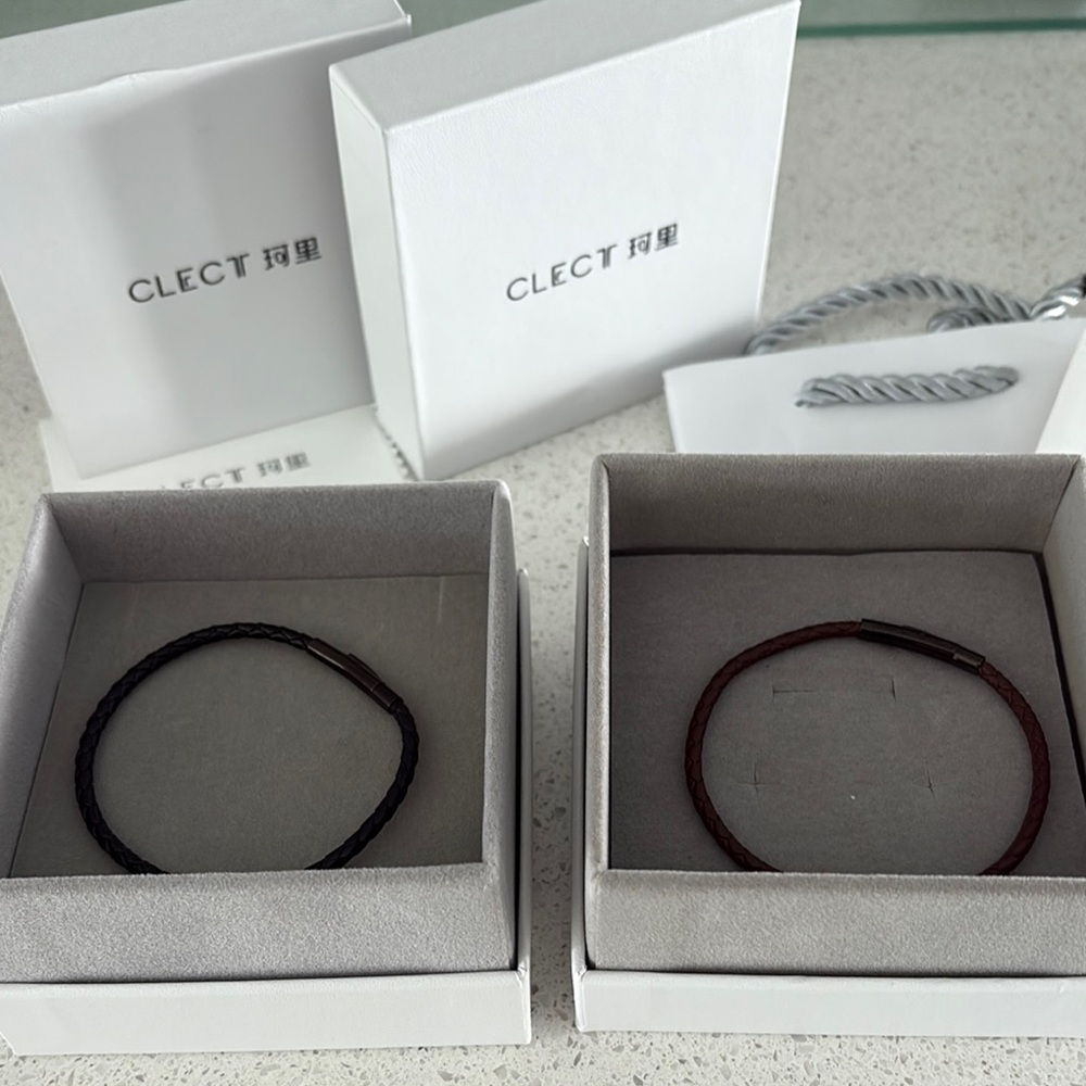 Men's Black and Brown Braided Bracelets